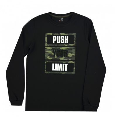 T-krekls ar garām piedurknēm "Push your Limit"